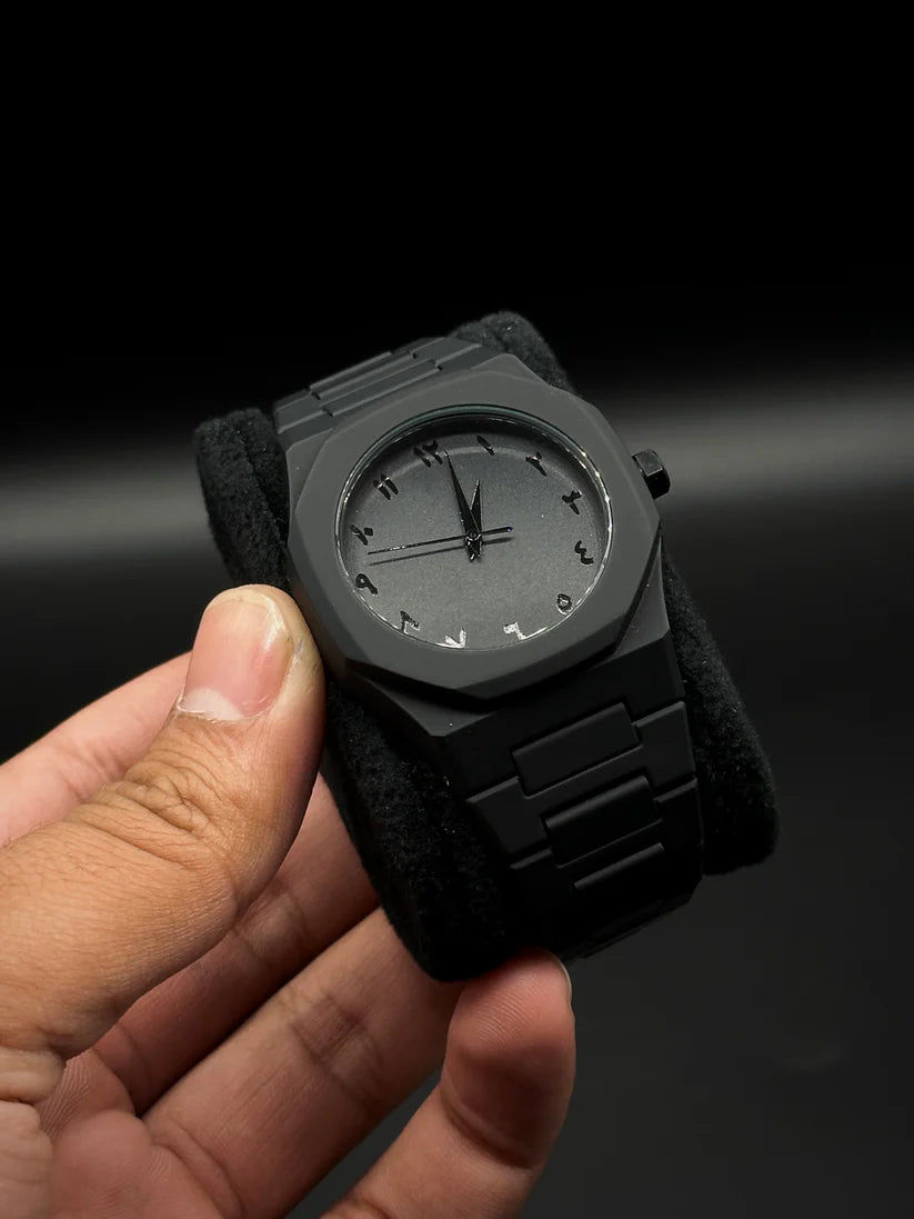BLACK AURA ARABIC WATCH