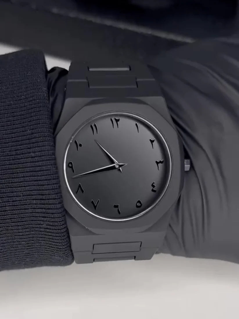 BLACK AURA ARABIC WATCH
