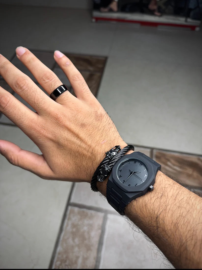 BLACK AURA ARABIC WATCH