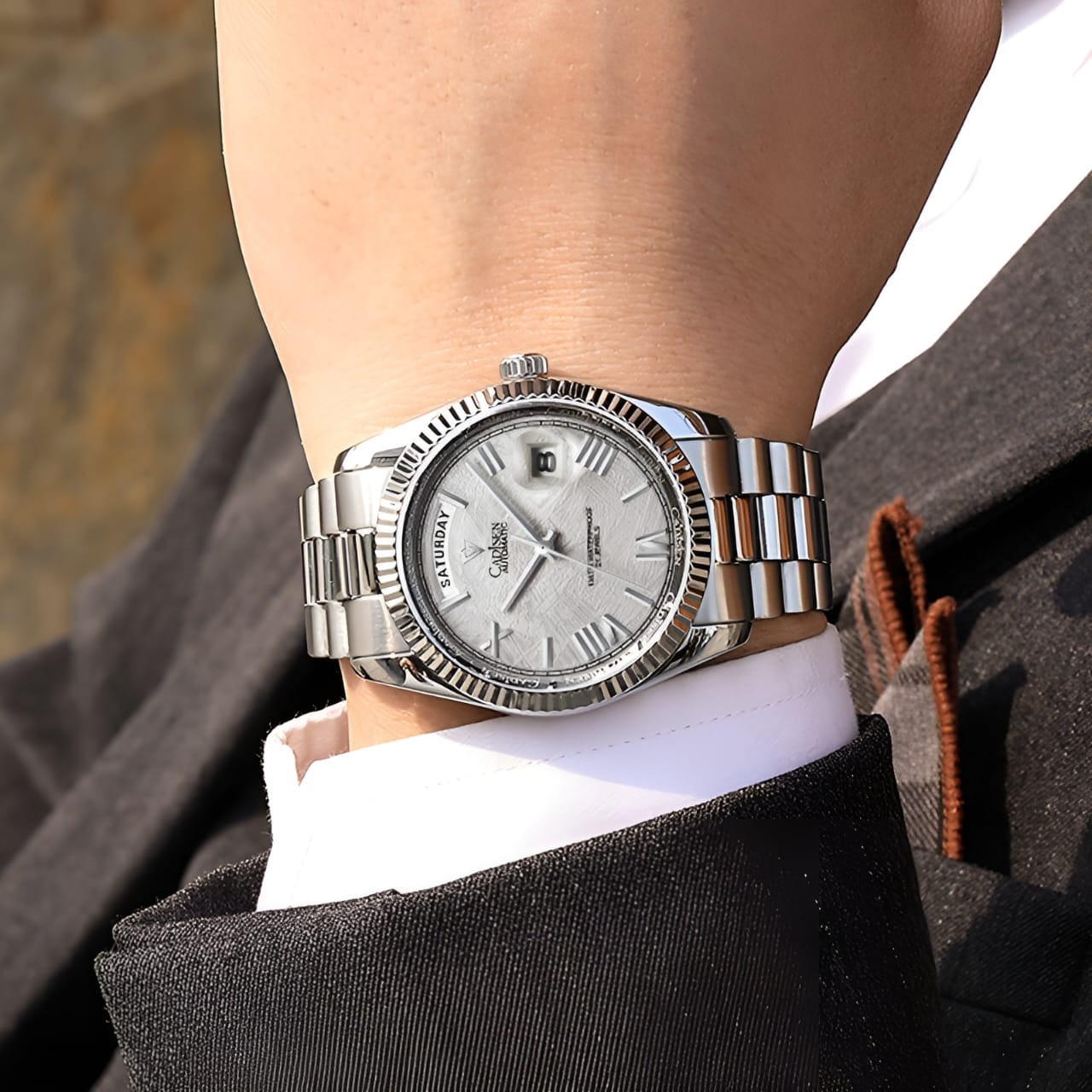 Classic Watch Date Men's Mechanical Watch Japan Automatic Movement Movement Sapphire Glass Waterproof Clock