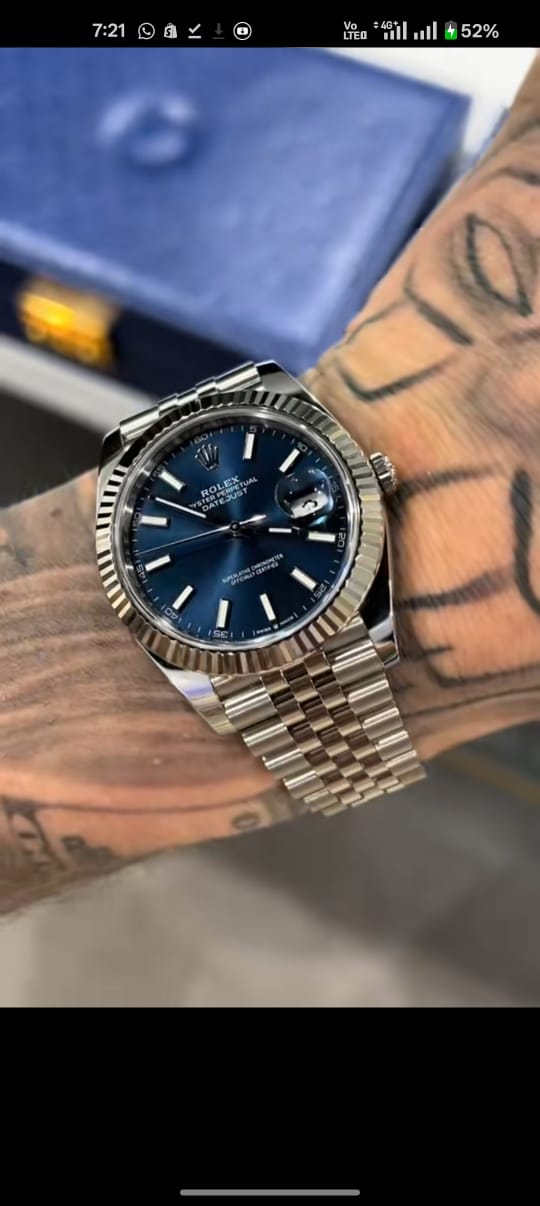 Rolex Replica Datejust 41 Blue Baton Dial